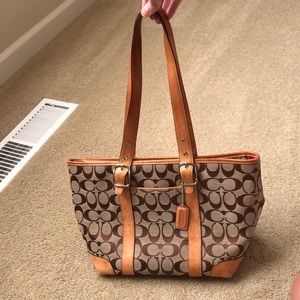 Coach tan tote